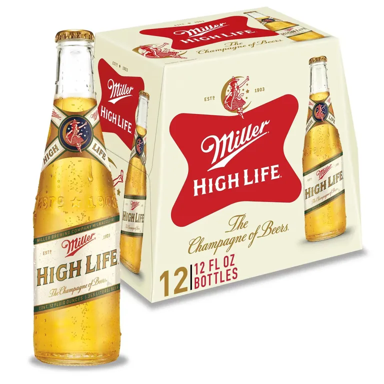 Miller High Life American Lager (12 x 12oz bottles)