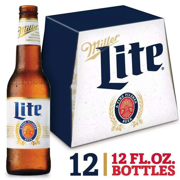Miller Lite American Light Lager (12 x 12oz bottles)