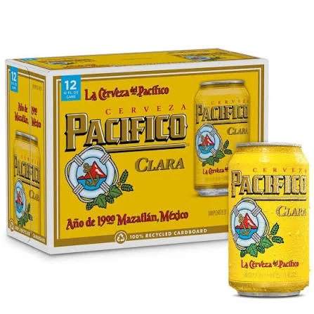 Pacifico Clara Mexican Lager (12 x 12oz can)