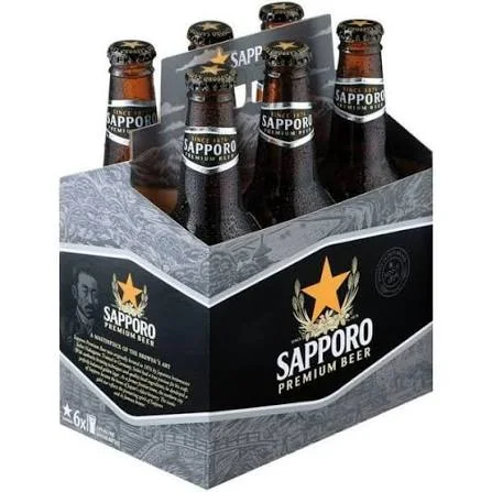 Sapporo Premium Japanese Lager (6 x 12oz bottles)