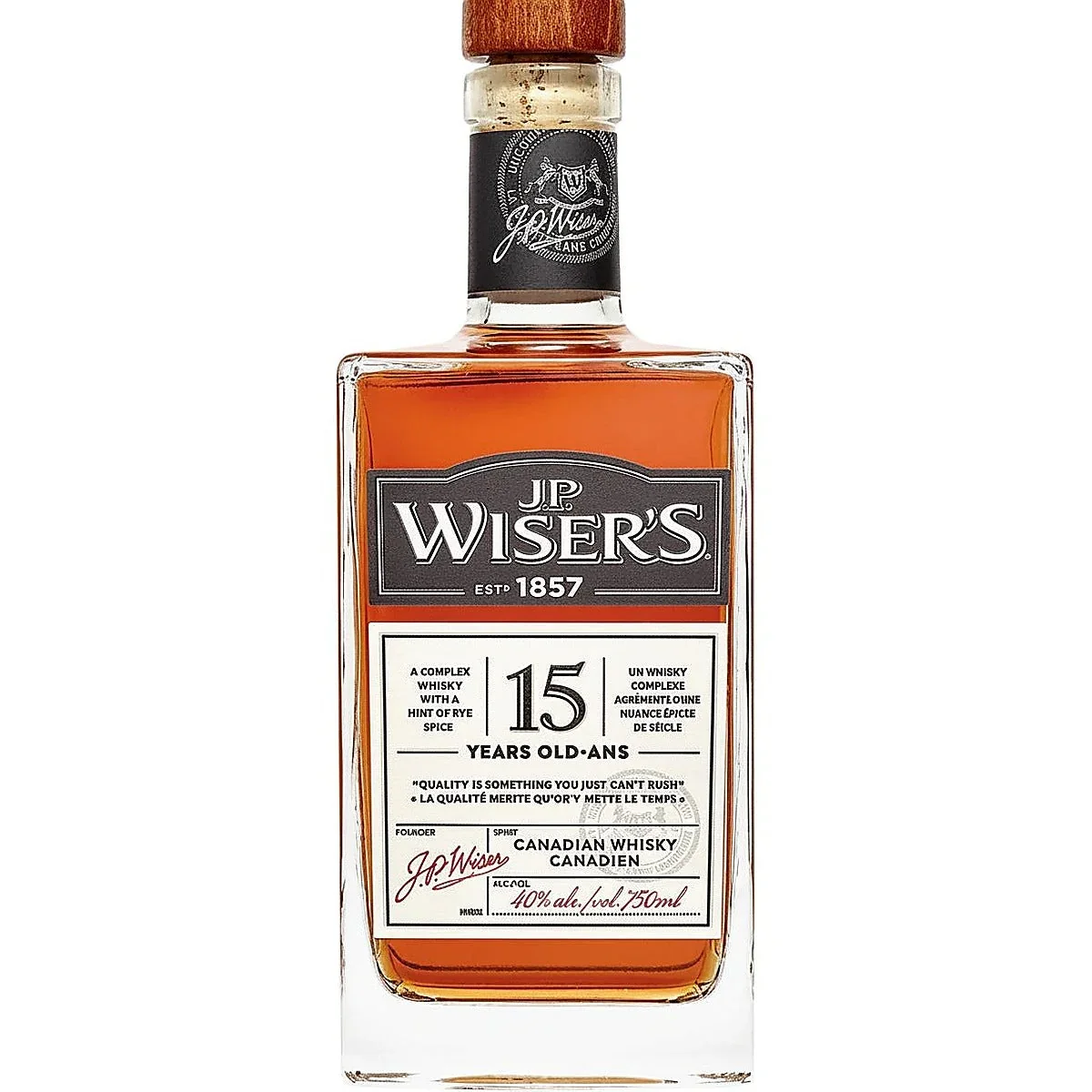 J.P. Wiser's 15 Year Old Canadian Whisky